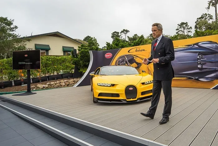 Arnold Schwarzenegger at the Bugatti gathering
