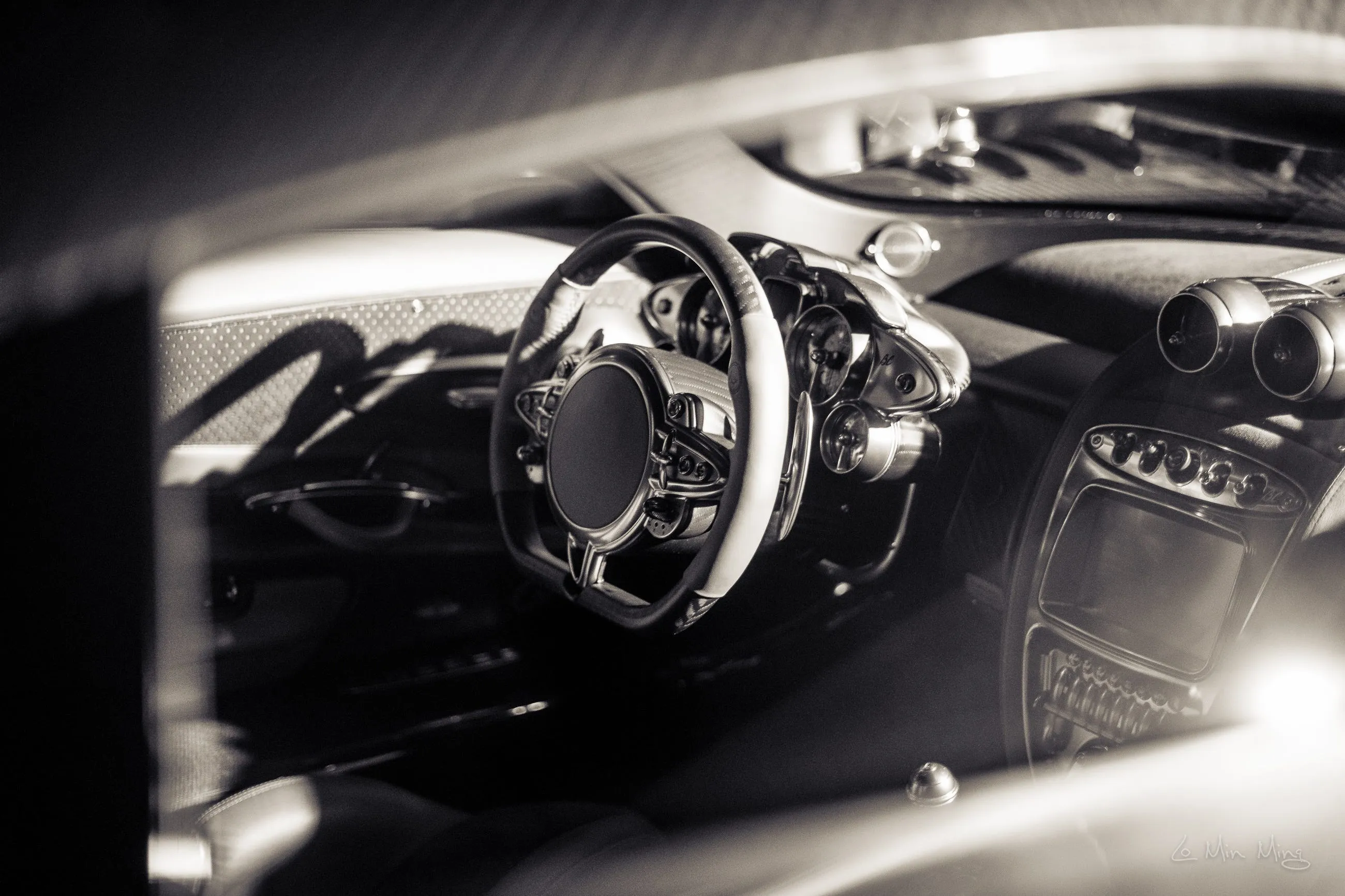 Pagani front bodywork close-up
