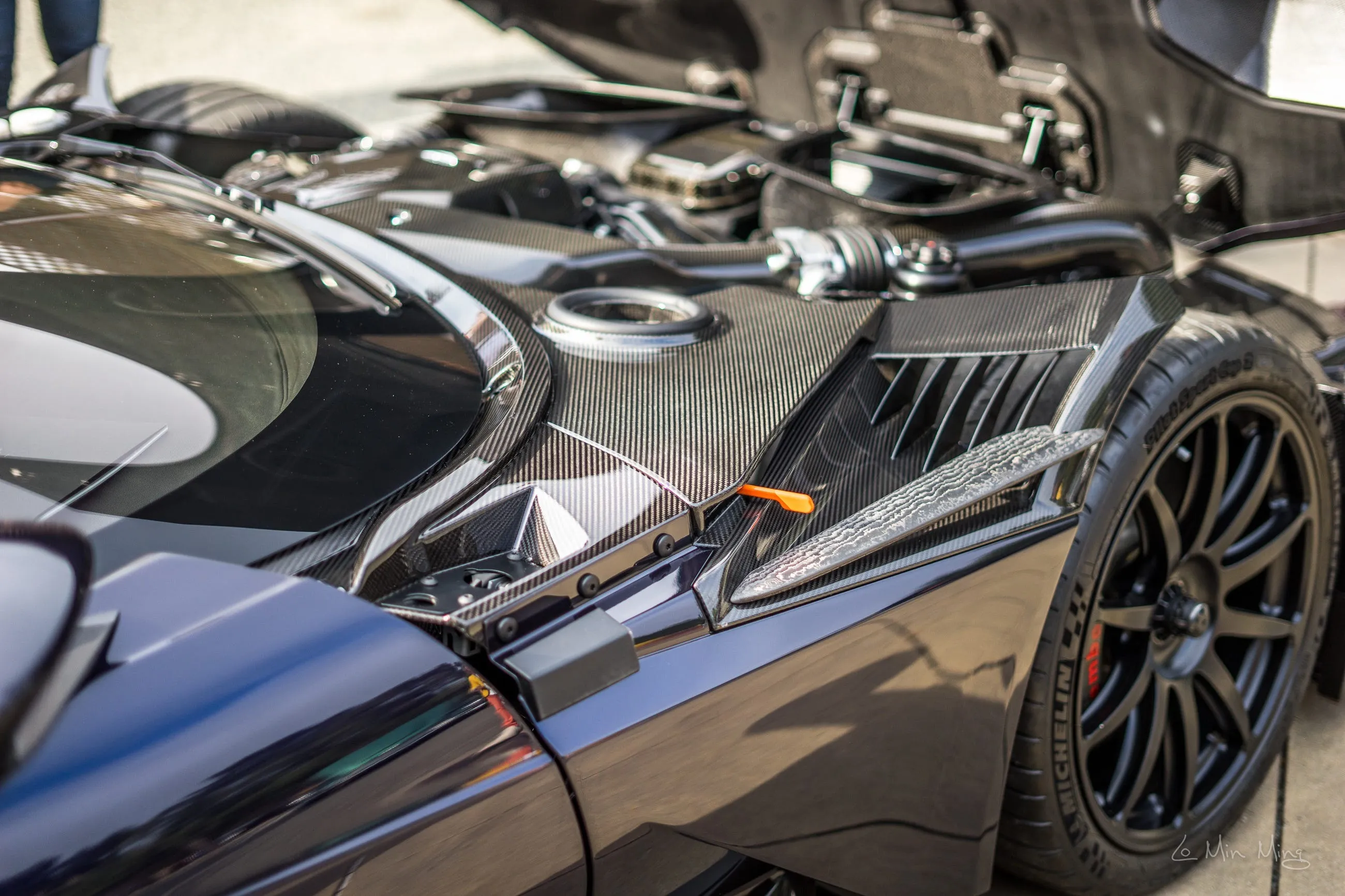 Aston Martin Vulcan engine bay structure and suspension components