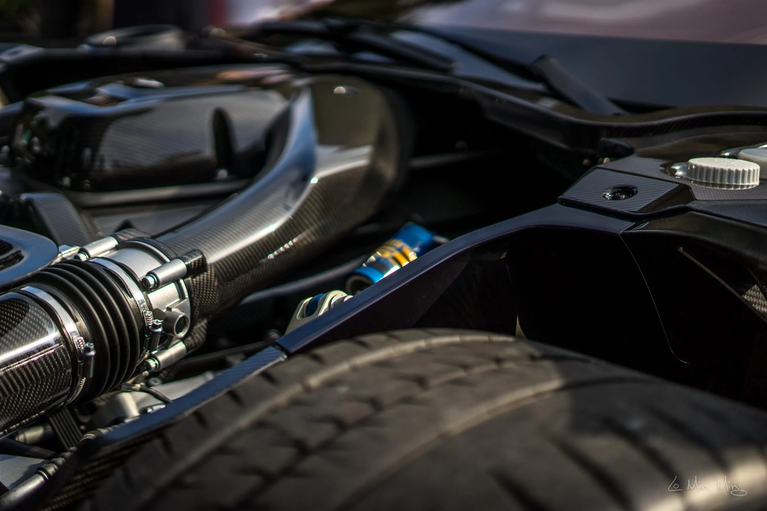 Aston Martin Vulcan Michelin track tire fitting