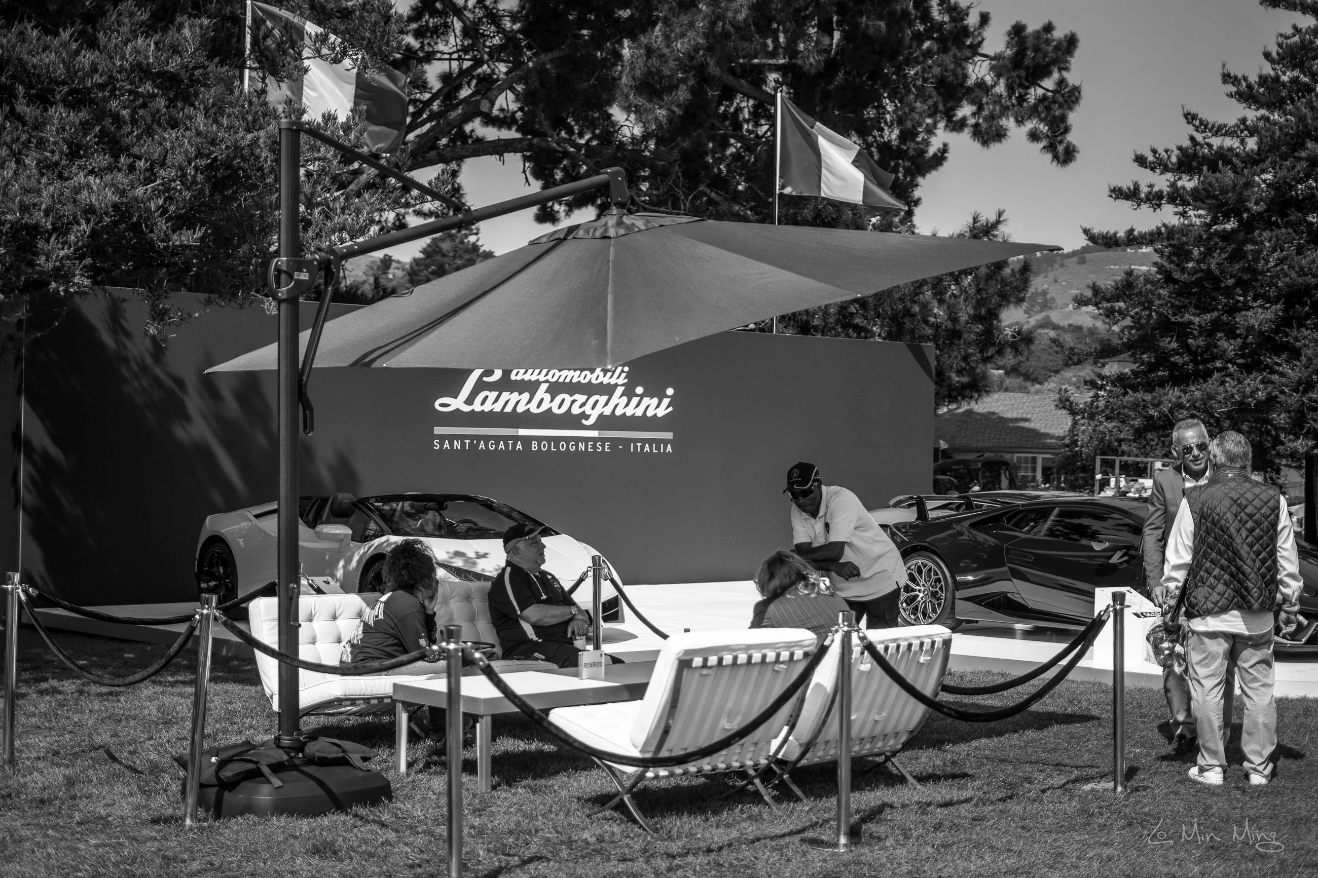 Lamborghini on the lawn