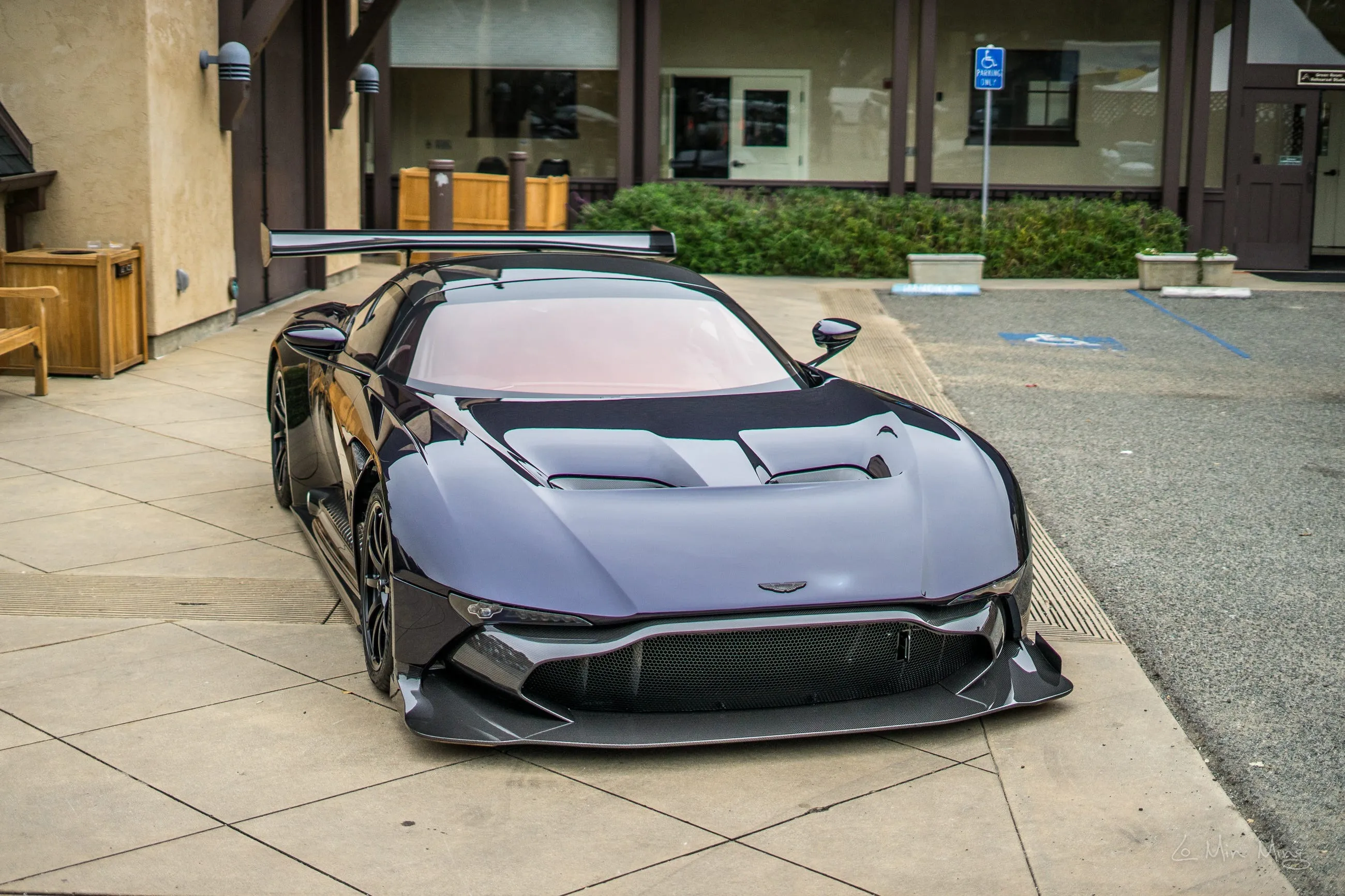 Aston Martin Vulcan aggressive headlight close-up