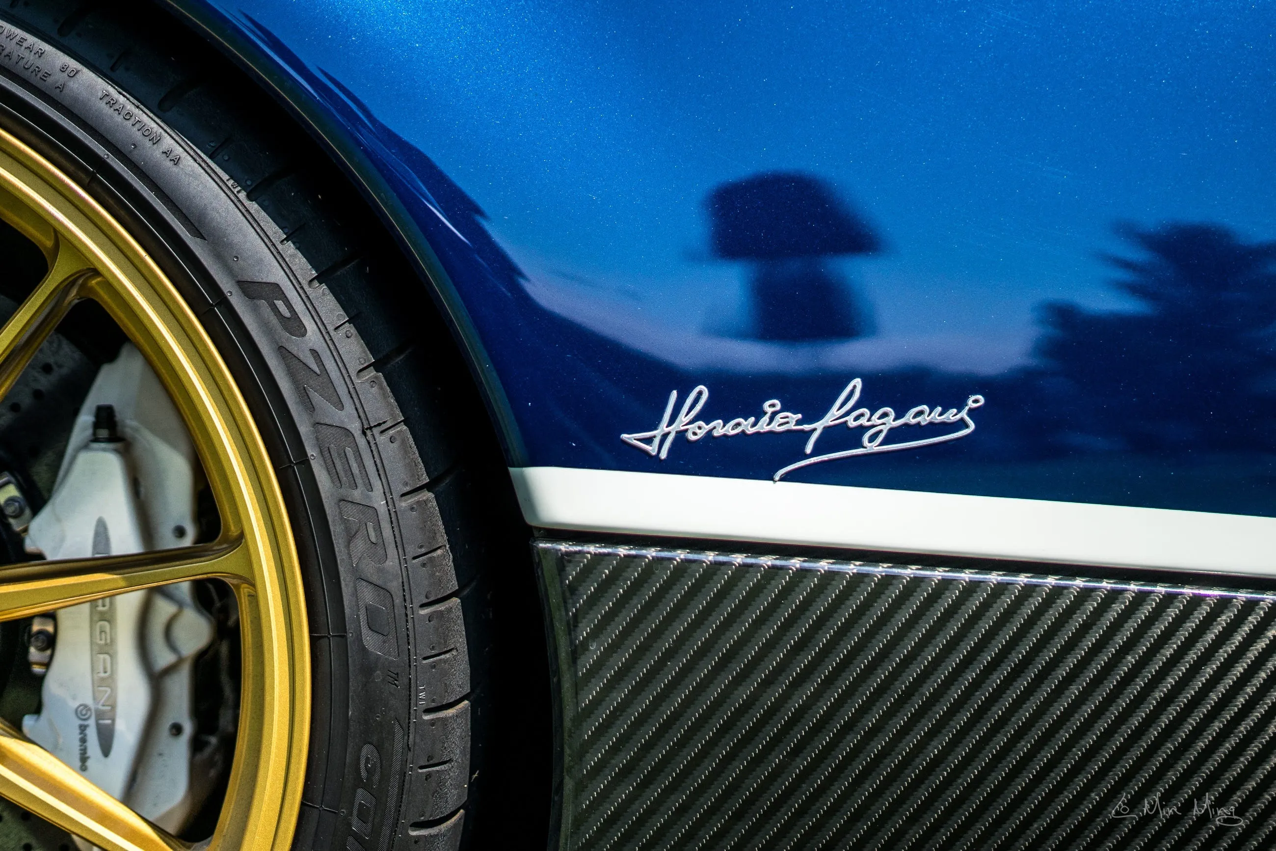 Pagani carbon weave close-up